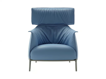 ARCHIBALD - Leather armchair with headrest by Poltrona Frau - view 2